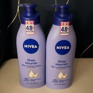 2-Pack Nivea Shea Nourish 16.9oz Body Lotion Deep Nourishing 48-Hour Shea Butter